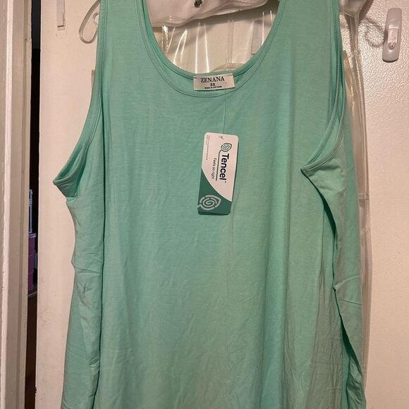 NWT Zenana Sleeveless Mint Top - Picture 6 of 11